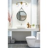 Elegant Lighting Hanson 3 lights bath sconce in brass with clear shade - 2 of 4