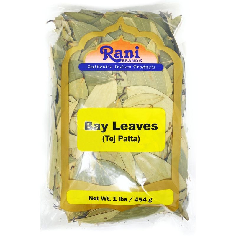 Bay Leaves Whole Hand Selected Extra Large - 16oz (1lb) 454g - Rani Brand Authentic Indian Products, 1 of 7