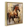 Stupell Industries Modern Brown Horse Floating Frame Canvas Art, Gold, 25" x 25" - 2 of 4