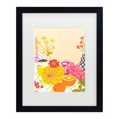Trademark Fine Art - Gigi Rosado  Citrus and flowers Matted Framed Art