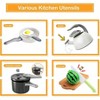 130Pcs Kitchen Playset, Pretend Cooking Set, Pots, Pans, Utensils, Food, Fruits, Veges, Basket,Prop Money, Learning Gift - 4 of 4