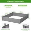AZL1 Life Concept Planter Raised Garden Bed Outdoor Wood Tool-Free Quick Assembly Sturdy Over Floor for Plants Outdoor, Gray, 46.06"*15.07"*2.07" - 3 of 4