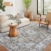 Washable Distressed Floral Print Area Rugs for Bedroom Living Room, Vintage Soft Non Slip Dining Room Carpet - 2 of 4