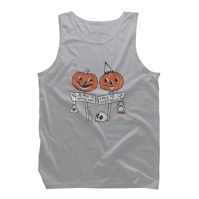 Men's Design By Humans Halloween Pathways By runcatrun Tank Top