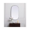 Elegant Lighting Metal Frame Oval Mirror 20x36 Inch in Silver - 4 of 4