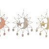 Set of 3 Iron 19" Eclectic Moon and Sun Windchime Gold/Bronze/Silver - Olivia & May: Decorative Bells, Spot Clean, No Style Assigned - 4 of 4