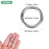 Unique Bargains Dream Catcher Stainless Steel Macrame Wreath Floral Round Metal O Rings 12 PCS - 3 of 4