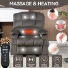 Coolbibila Fabric Power Lift Recliner Chair,Recliner With Vibration Massage And Lumbar Heating,Dual Cup Holders,Power Recliners For Elderly - 2 of 4