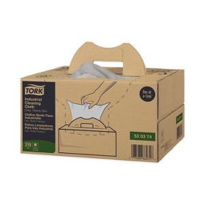 Tork Industrial Cleaning Cloths, 1-Ply, 16.34 x 14, Gray, 210 Wipes/Box - 1 of 4