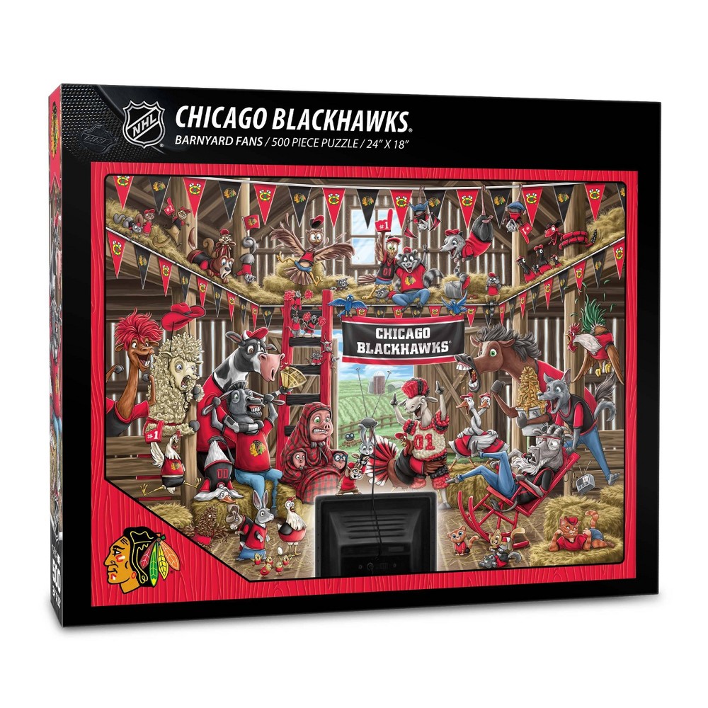 Photos - Jigsaw Puzzle / Mosaic NHL Chicago Blackhawks Barnyard Fans 500pc Puzzle