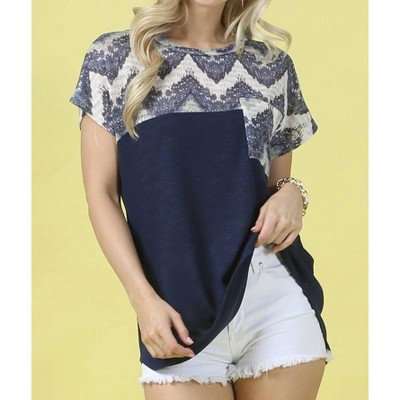 Women's Shirly Printed Tee Top - Avery Apparel