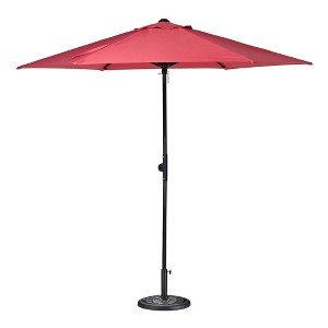 Yescom 7.5ft Outdoor Patio Umbrella with Base Included Heavy Duty Weighted Stand Holder with Scale Tilt Sunshade Garden Parasol for Yard Deck Market - 1 of 4