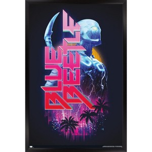 Trends International DC Comics Movie Blue Beetle - Lightning Framed Wall Poster Prints - 1 of 4