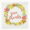 Blue Panda 100 Pack Give Thanks White Paper Napkins for Thanksgiving Party, Luncheon, Dinner, 5 x 5 In - 4 of 4