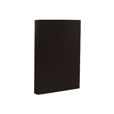 JAM Paper 80 lb. Cardstock Paper 8.5" x 14" Black 50 Sheets/Pack (64429505)