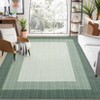 Washable Modern Geometric Bordered Area Rugs for Bedroom Living Room, Large Non Slip Soft Throw Carpet for Home Office - 3 of 4