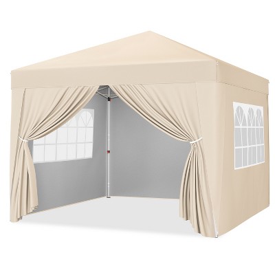 Yaheetech 10x10ft Pop-up Canopy with Sandbags and Wheeled Carry Bag