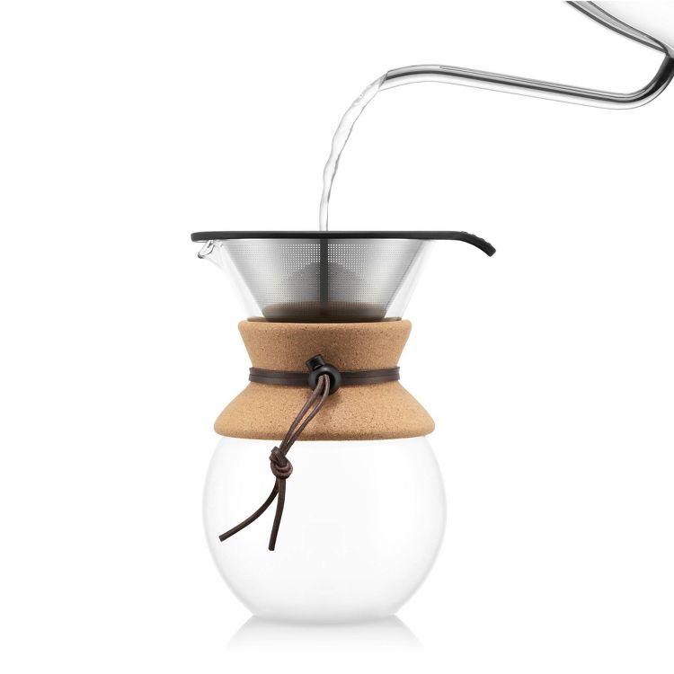 Bodum 8 Cup 34oz Pour Over Coffee Maker: Permanent Screen Filter, Cool Touch Handle, Dishwasher Safe, 3 of 7