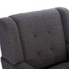 CAVINAS Modern Linen-Blend Upholstered Accent Chair with Metal Legs,Luxury Armchair for Living Room,Bedroom - 4 of 4