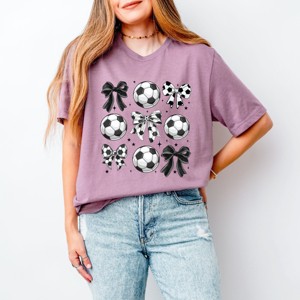 Simply Sage Market Soccer Ball Bows Short Sleeve Tee - 1 of 4