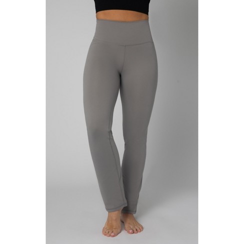 Yogalicious - Lux High Waist Flare Leg V Back Yoga Pants With Elastic Free  Crossover Waistband - Denim Blue - Medium : Target