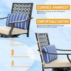 5-Piece Outdoor Patio Swivel Bar Set with 4 Beige Cushioned Swivel Chairs & 1 Table, for Deck, Backyard, and Outdoor Entertaining - 4 of 4