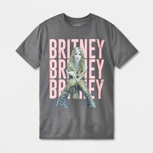 Girls' Britney Spears Oversized Sleep T-Shirt - Gray - 1 of 3