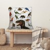 Dinosaurs Throw Pillow Covers - Fauna Dinosaur Pillow Case Tyrannosaurus Brachiosaurus Dino Pillowcase Square 18"x18" for Boys Room Home Decor - 3 of 4