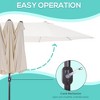 TiramisuBest 7.5ft×7.5ft Aluminum Pole Outdoor Patio Market Table Umbrella with Crank & Push Button Tilt - Black - 3 of 4