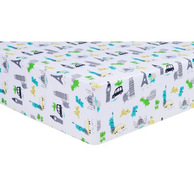 Trend Lab Fitted Crib Sheet - Dinosaur