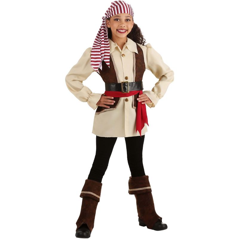 HalloweenCostumes.com Cavalier Buccaneer Costume for Girls, 1 of 6