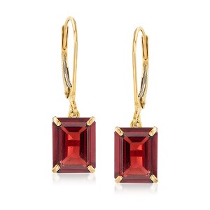 Ross-Simons 4.90 ct. t.w. Garnet Drop Earrings in 14kt Yellow Gold - 1 of 3
