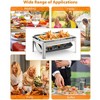 Commercial Food Warmer, Chafing Dish – 9QT Rectangular Roll Top Buffet Set, Stainless Steel with Glass Window, Silver for Weddings/Parties/Banquets - 2 of 4