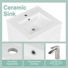 KWPZQEB Bathroom Vanity with Ceramic Sink, Modern Bathroom Vanity Cabinet with Door & Adjustable Shelf, Wooden Cabinet for Bathroom - 3 of 4