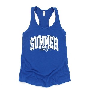 Simply Sage Market Women's Varsity Summer Vibes Cursive Racerback Graphic Tank - 1 of 3