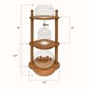 Nispira Cold Brew coffee Maker Ice Coffee Drip Machine with Advanced Slow Drip Technology Borosilicate Glass with Wood Tower, 6-8 Cup, Brown - 2 of 4