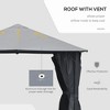 Aghana Digitals 9.7'x9.7' Outdoor Gazebo with UV-Resistant Canopy, Netting & Curtains, Vented Roof - 4 of 4