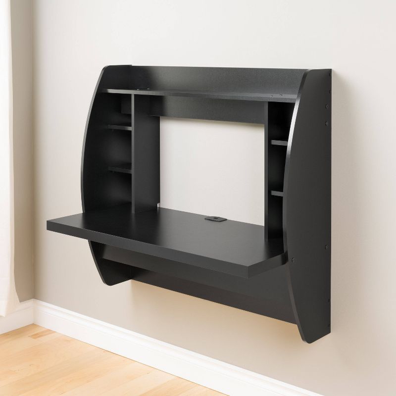 Floating Desk with Storage - Prepac, 4 of 10