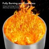 20.5 Inch Smokeless Fire Pit, Portable Outdoor Fire Pit Stove, Wood Burning Fire Pits, Stainless Steel Stove with Handle & Star Cutouts, Ash Pan - 4 of 4