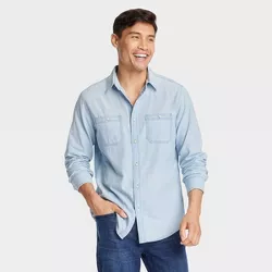 Men's Standard Fit Long Sleeve Button-Down Shirt - Goodfellow & Co™
