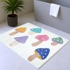 HomeRoots 3' X 4' White Blue And Green Mushrooms Youthful Washable Area Rug - 2 of 3