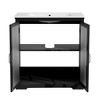Ridstar 30 in. W Black Bathroom Storage Cabinet with Large Storage Space and Rubber Wood Frame - 2 of 4