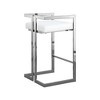 Meridian Furniture,Ezra White Vegan Leather Stool, Set of 2 - 2 of 4