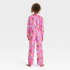 Girls' Disney Princess 2pc Coat Pajama Set - Pink - 2 of 4