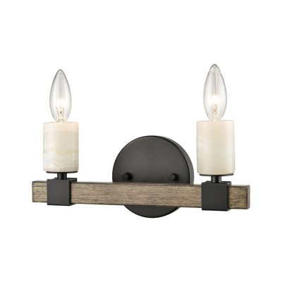 Elk Home Stone Manor 2 - Light Vanity in  Matte Black