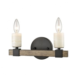Elk Home Stone Manor 2 - Light Vanity in  Matte Black - 1 of 3