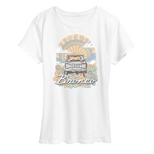 Women's - Ford - Bronco Rare Breed Retro Nature Scene Short Sleeve Graphic T-Shirt - 1 of 4