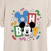 Women's - Disney - Mickey Oh Boy 90s Oversized Graphic T-Shirt - 2 of 4