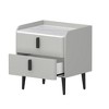 Lycvki Nightstand with 2 Drawers and Marble-Pattern Tabletop - 4 of 4