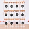 12 Pcs Round Spice Jars with Bamboo Lids and Stickers, Glass Storage Jars, Candy Jars, Coffee Jars, Salt Jars, Pepper Jars, Tea Jars - 4 of 4